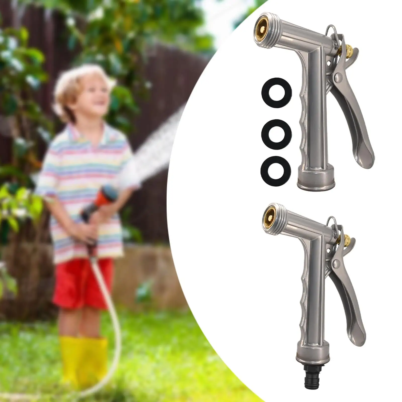 

Насадка для садового шланга, задний распылитель из цинкового сплава для душа домашних животных на газоне