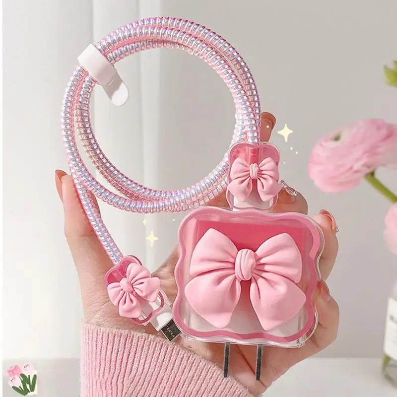 Charger Protector Cable Organizer for iPhone 18 17 15 14 11 18W 20W Charging Head Data Cable Management Winder Kit view 2