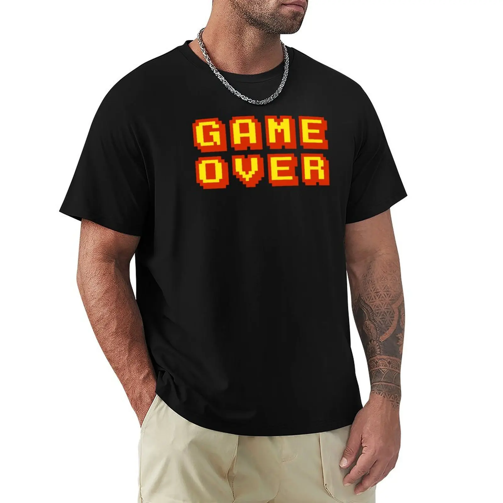 

GAME OVER T-Shirt sports fans croswit shirt man plus sizes mens graphic t-shirts big and tall