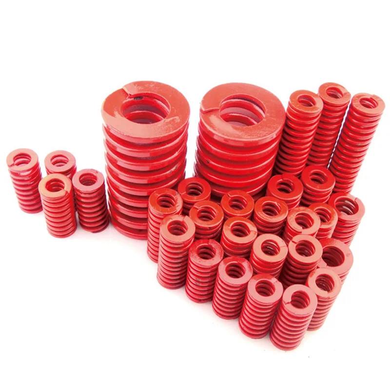 1Pcs Red Medium Load Compression Die Mold Spring Spring Steel OD 8-35mm Length 15-300mm Industrial Mold Elastic Hardware