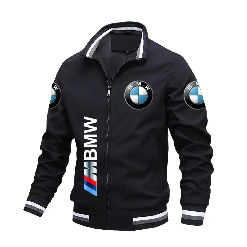 2024 BMW Men\'s Motorcycle Jacket, Men\'s and Women\'s Cycling Casual Jacket, Sports Zipper Bicycle Jacket