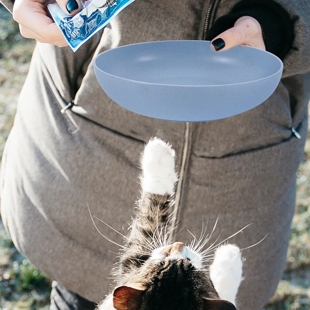 

12pcs Shallow Feeder Wide Flat Bottom Kitten Food Dish For Small Cats Short Leg Breeds Non-Slip Base Easy Clean Dishwasher Safe