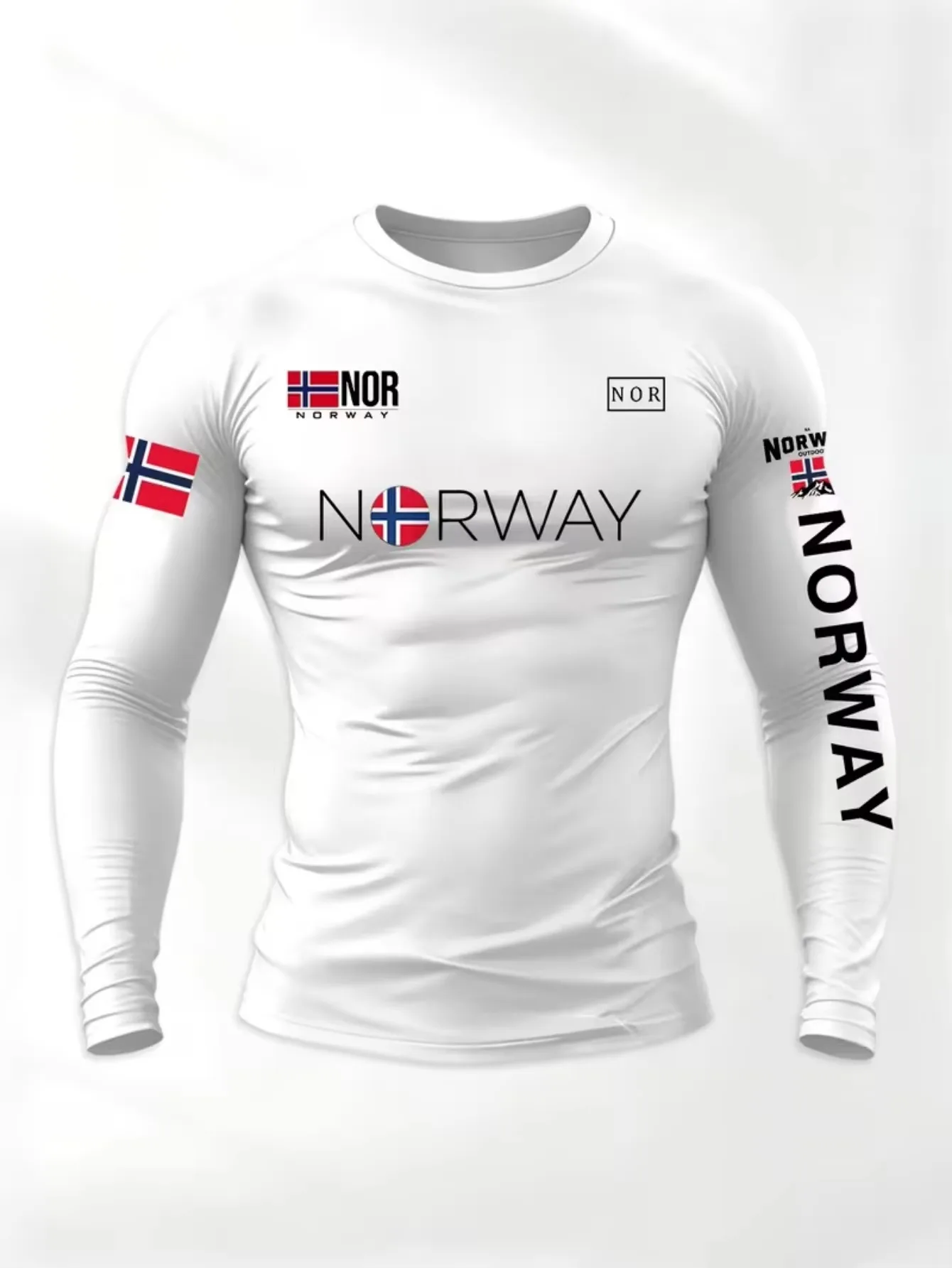 2026 Men's High-quality Men's T-shirt, High Elasticity, Sweat Absorption and Breathability, Trendy Casual Style Motorcycle