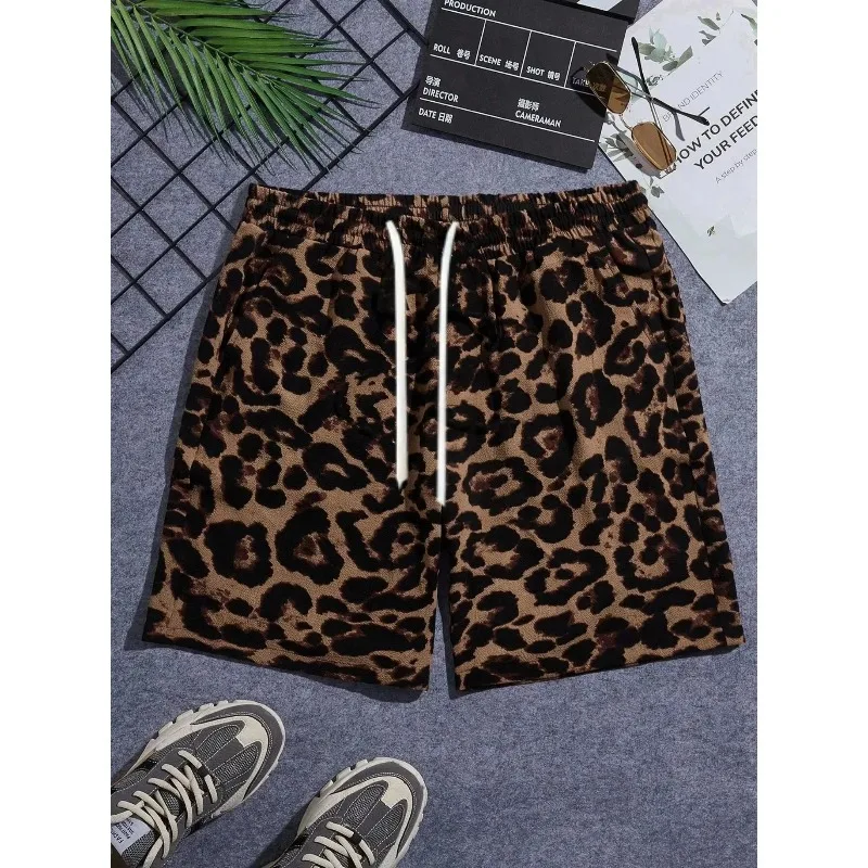 2026 Summer Classic Leopard Dot Men Fittness Shorts Fashion Casual Men Women Daily Shorts Acation Shorts Loose Basketball Shorts