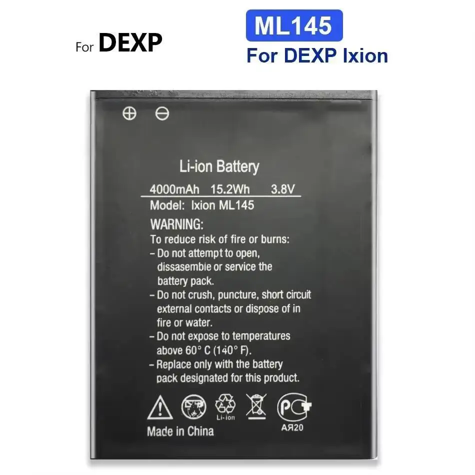 

Mobile Phone Battery 4000Mah For Dexp Ixion ML145 Snatch SE High Capacity