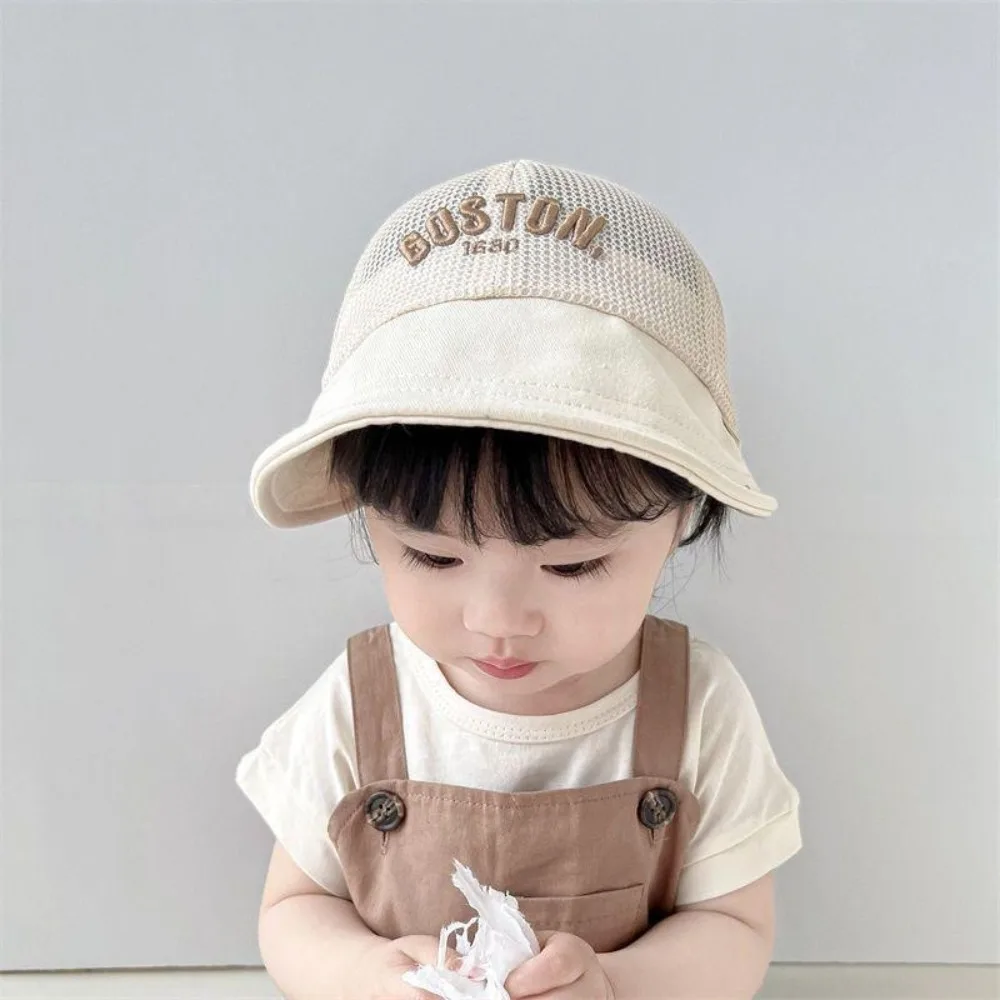 

Fashion Letter Baby Baseball Cap Mesh Sunscreen Children Sun Hat Peaked Hat Anti UV Outdoor Peaked Hat Boys Girls