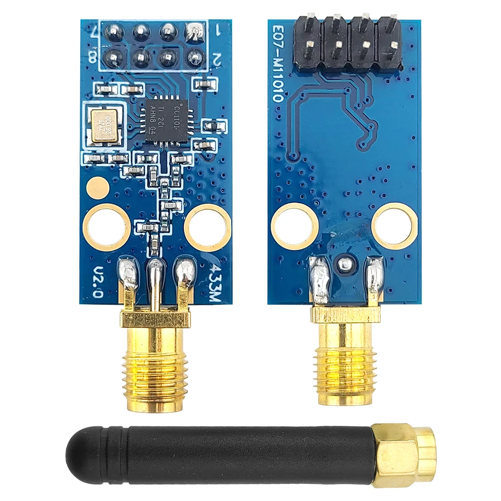 Módulo inalámbrico CC1101, velocidad de comunicación de 10Mbps, módulos de transmisión y recepción de datos de 433M con interfaz SPI de antena SMA