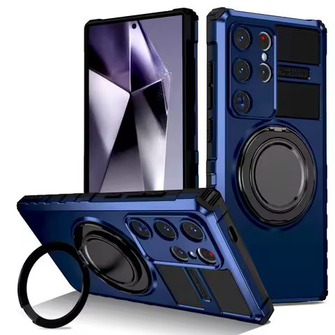 Shockproof Armor Case For Samsung Galaxy S25 S24 S23 S22 S21 Ultra Plus FE S25Ultra S24Ultra For Magsafe Wireless Charge Cover