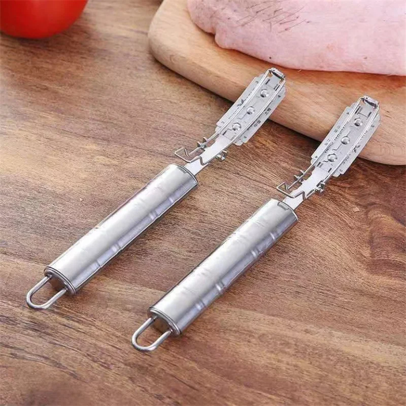 Stainless Steel Scraping Hair Knife Cooking Meat Tools Poultry Hair Removal Knife Pig Hair Scraper Kitchen Small Tools