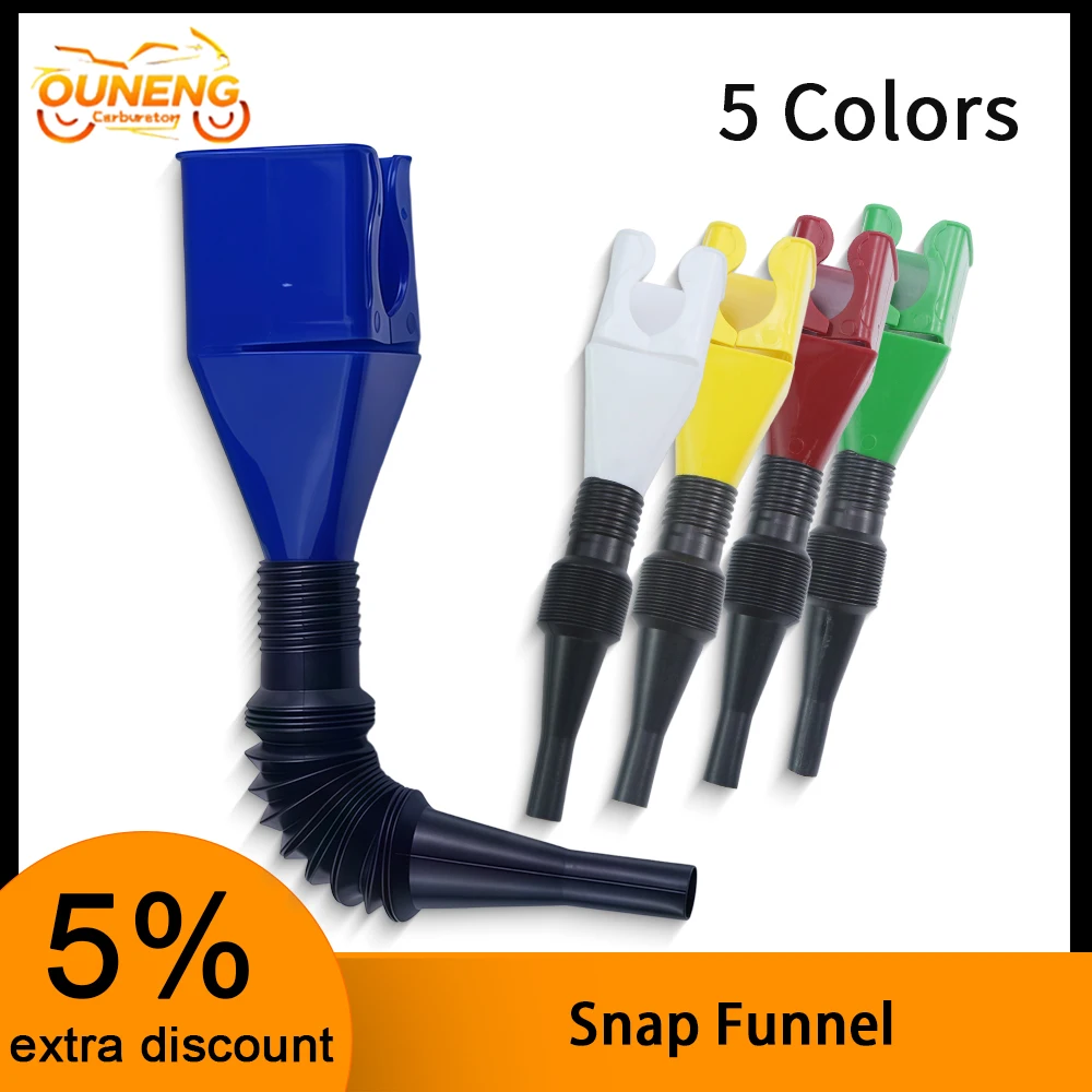 

Universal Car Motorcycle Fuel Transfer Funnel Foldable Filter Type Draining Accessory