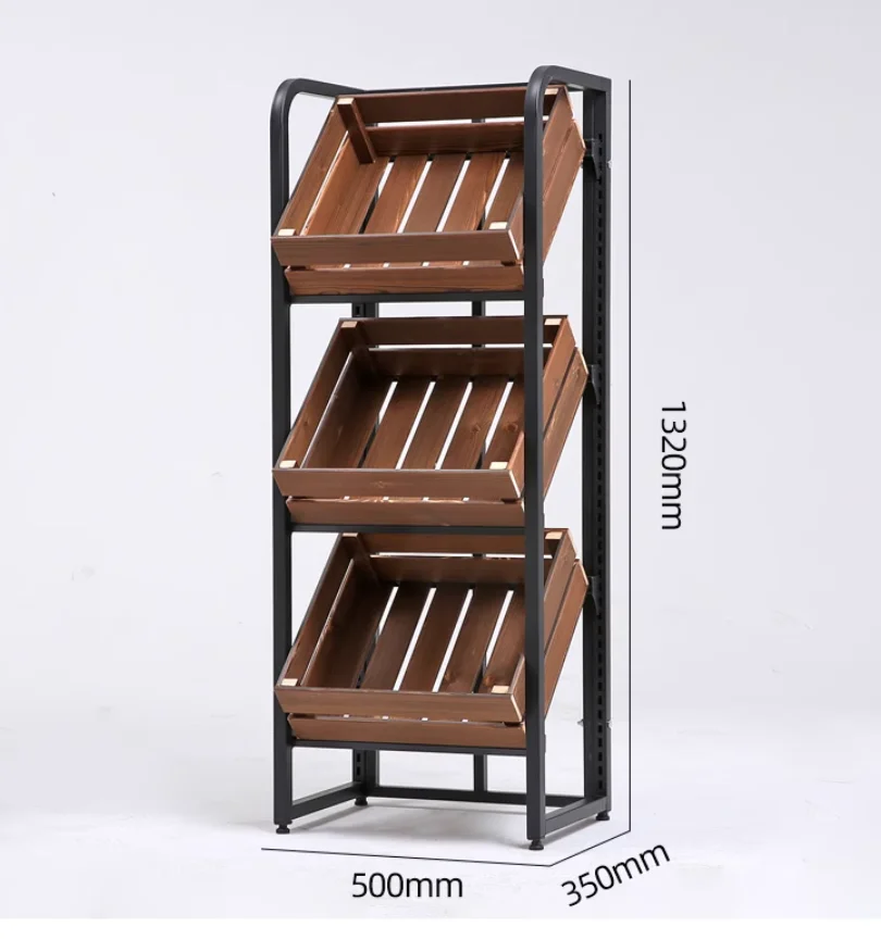 

Supermarket fruit shelves Household kitchen vegetable shelves red wine shelves fresh multi-layer display storage display shelves