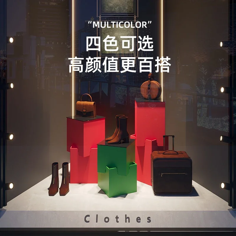 Dislocation display rack Irregular shelf table Three-dimensional middle island floor table Sample display props Display cabinet