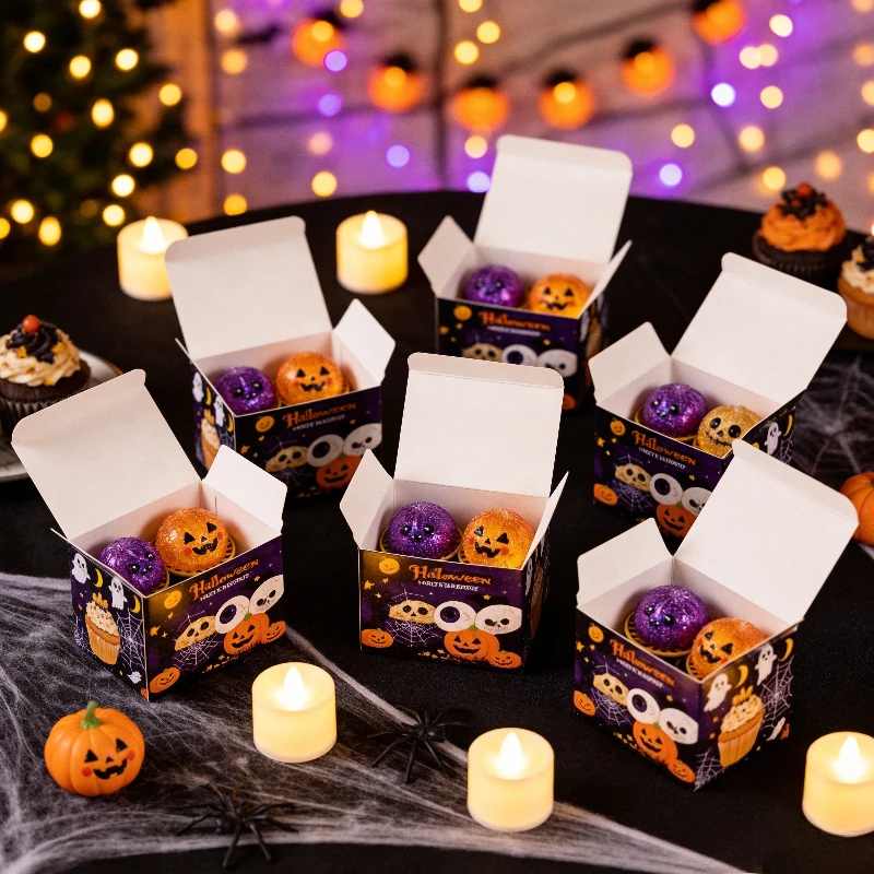 Hot Sale Halloween Cute Ghost Monster Dumpling Bun Squeeze Stress Fidget Toy with Mini Steamer Box for Kids Adults