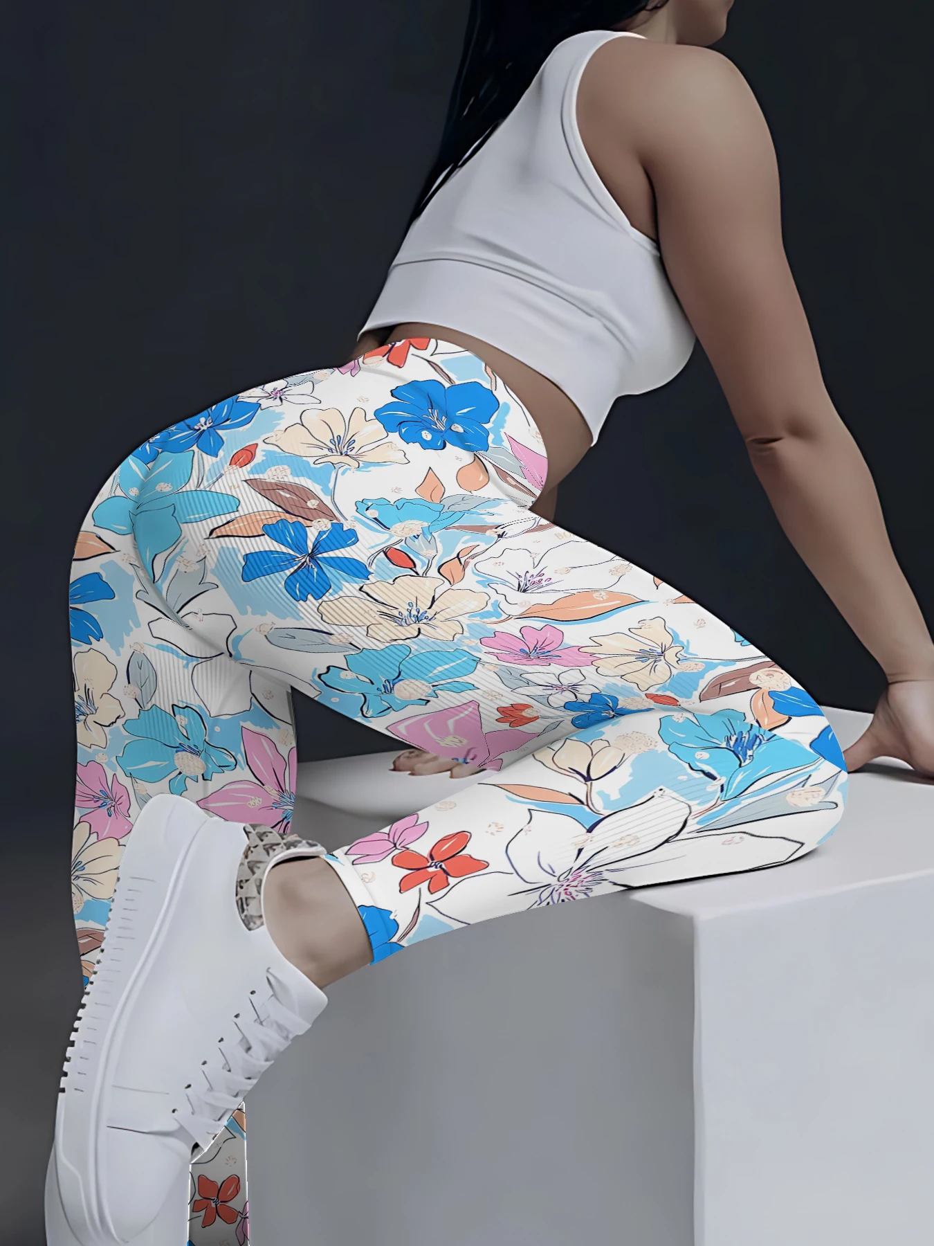 MSIEESO-Leggings estampados florais bonitos das mulheres, leggings arte flores 3D, calças ioga, jogging e fitness sportswear, Dropshipping