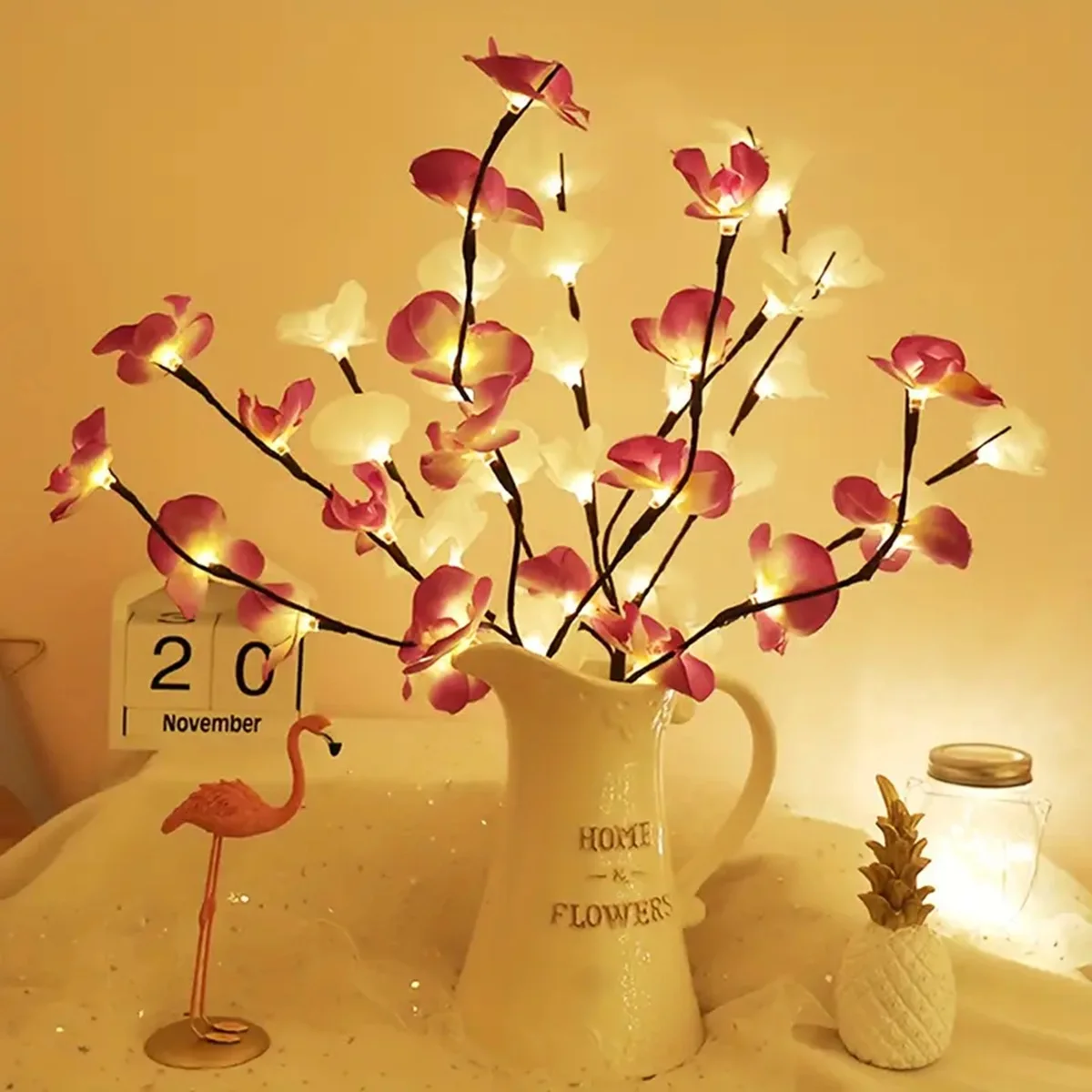1PC Phalaenopsis Tree Light Decoration String Lights Battery Operated Fairy Light For Home Bedroom Room Party Wedding Decoration
