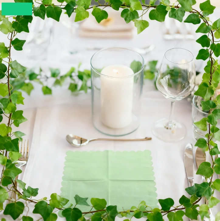 

25pcs Paper Napkin Square Solid Color Paper Napkins With Lace Trim Parties Weddings Festivals Table Decoration Napkin