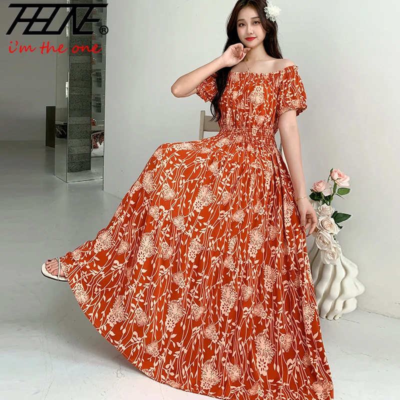 

Summer Long Maxi Dress Women Clothing Bohemian Holiday Beach Boho Korean Style Floral Vintage Vestidos De Mujer Robe Dresses