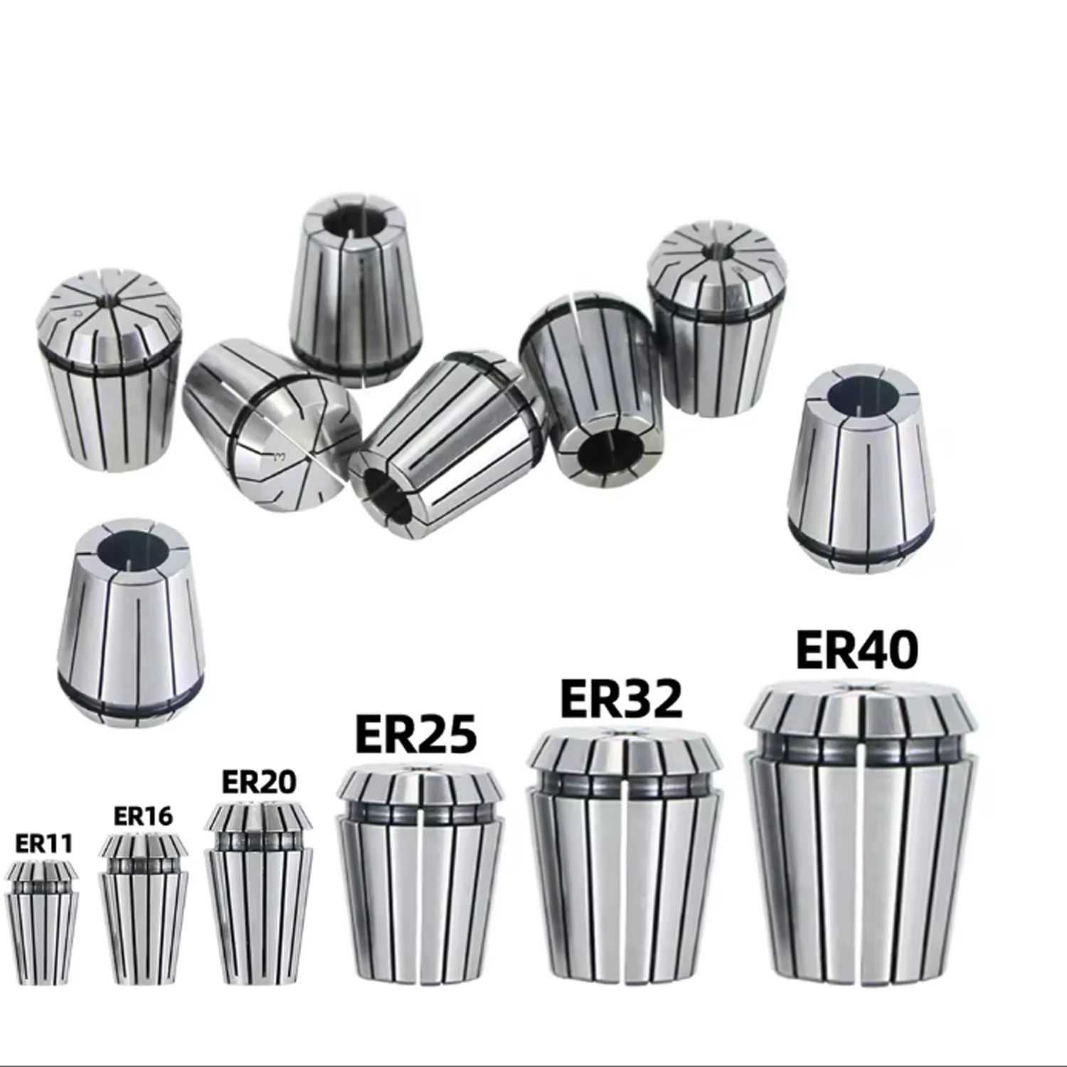 1PC ER11 ER16 ER20 ER25 ER32 AA UP High Precision 0.008mm Spring Collet Suitable Engraving Machine Spindle CNC Machining Center