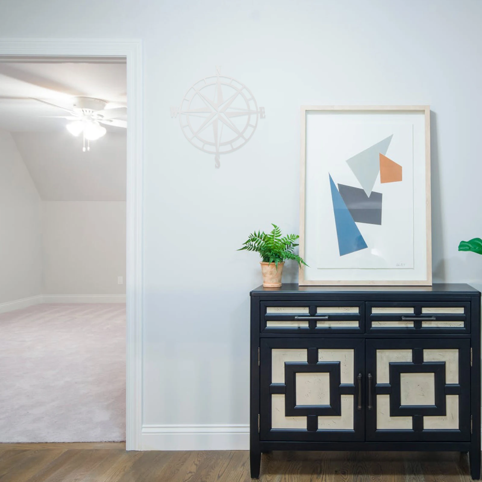 

Compass Ornament Artwork Decor Travel Wall Hanging Signs Home Pendant House