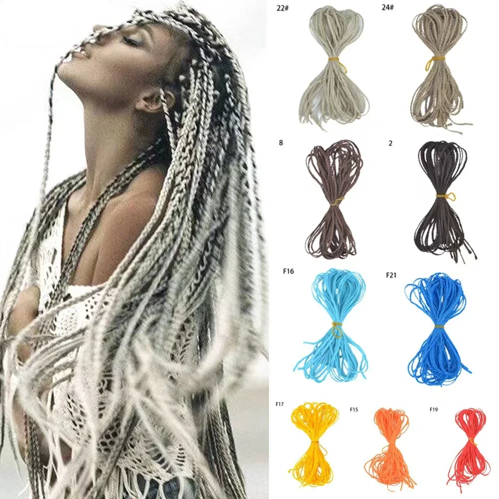 ZiZi Synthetic Wig with Dirty Braids and Fine Three Strand Braids 28-inch Synthetic Fiber Gradient Color Small Braid Wig