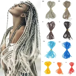 ZiZi Synthetic Wig with Dirty Braids and Fine Three Strand Braids 28-inch Synthetic Fiber Gradient Color Small Braid Wig