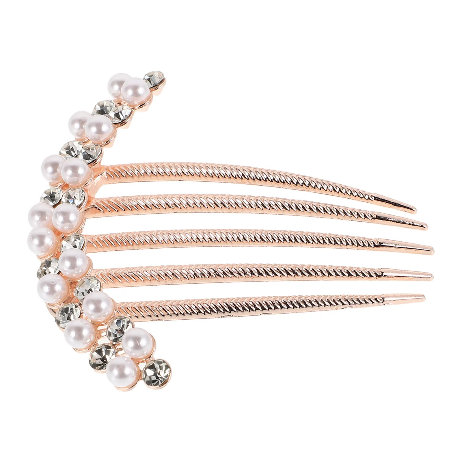 Peigne à cheveux en fausses perles et strass, épingle à cheveux florale élégante pour femmes, couvre-chef de fête de mariage, accessoire Vintage de Style chinois