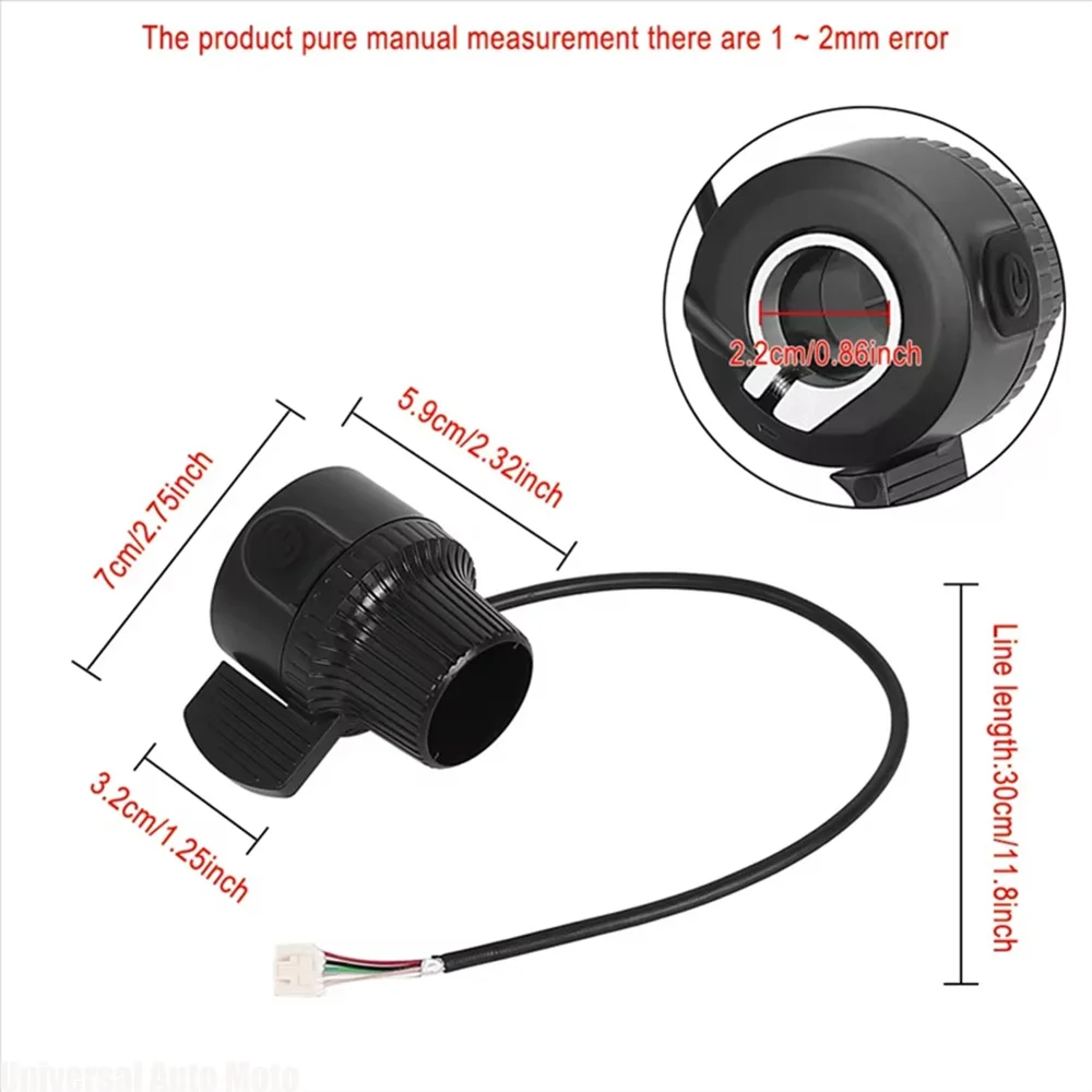 Electric Scooter Throttle Accelerator Assembly Compatible with Kugoo Kukirin G2 G3 G4, Replacement Thumb Speed Switch Part