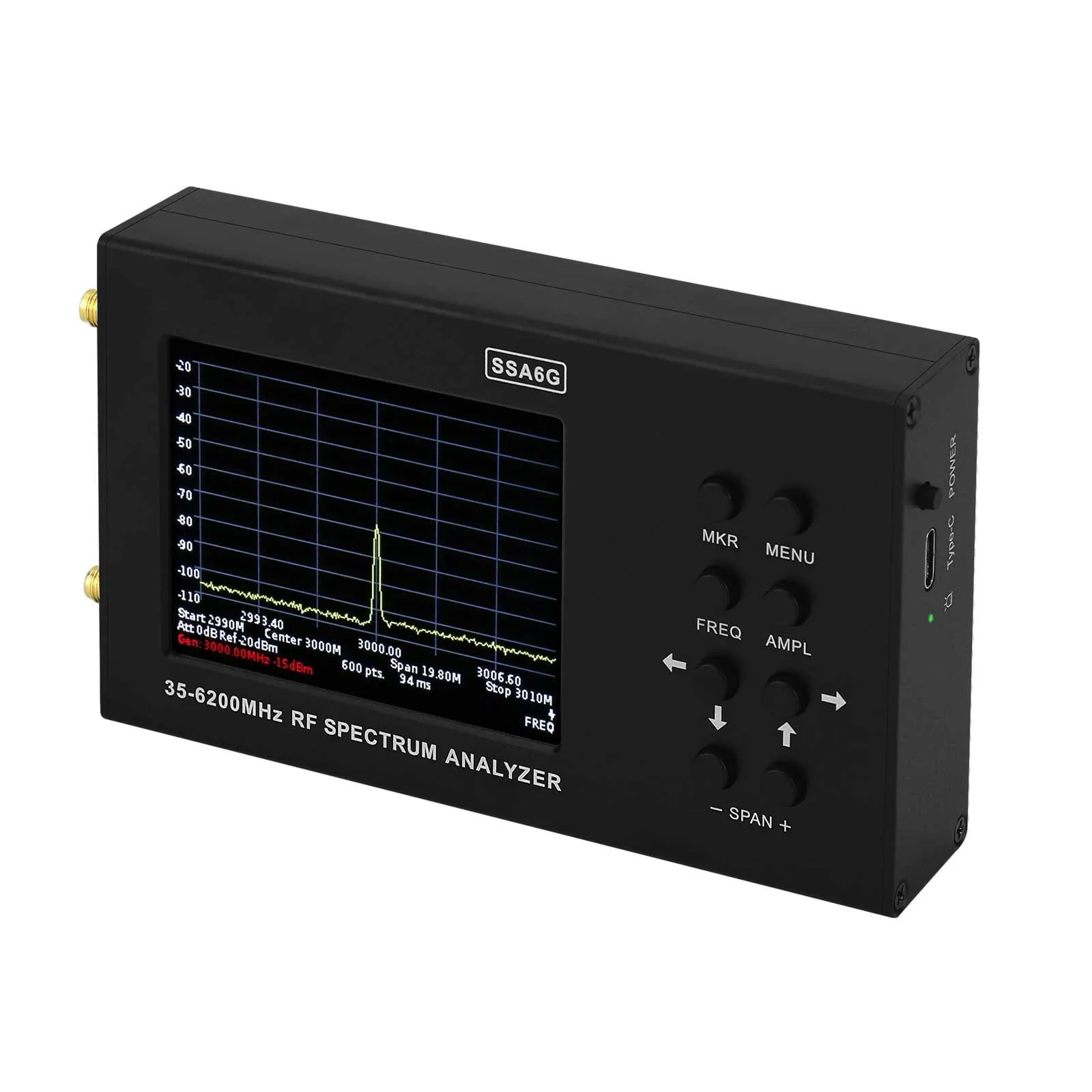 Good GOOD HAMGEEK SSA6G 35MHz-6200MHz RF Spectrum Analyzer RF Multimeter Spectrum Explorer with Test Probe