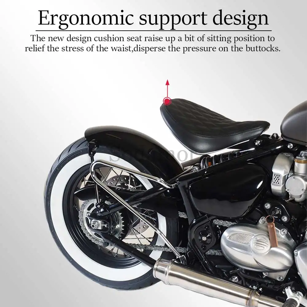 دراجة نارية الملحقات 1 قطعة غطاء وسادة المقعد الأمامي الأسود ل انتصار بونفيل بوبر 2017 2018 2019 2020 2021 2022 2023 2024 25