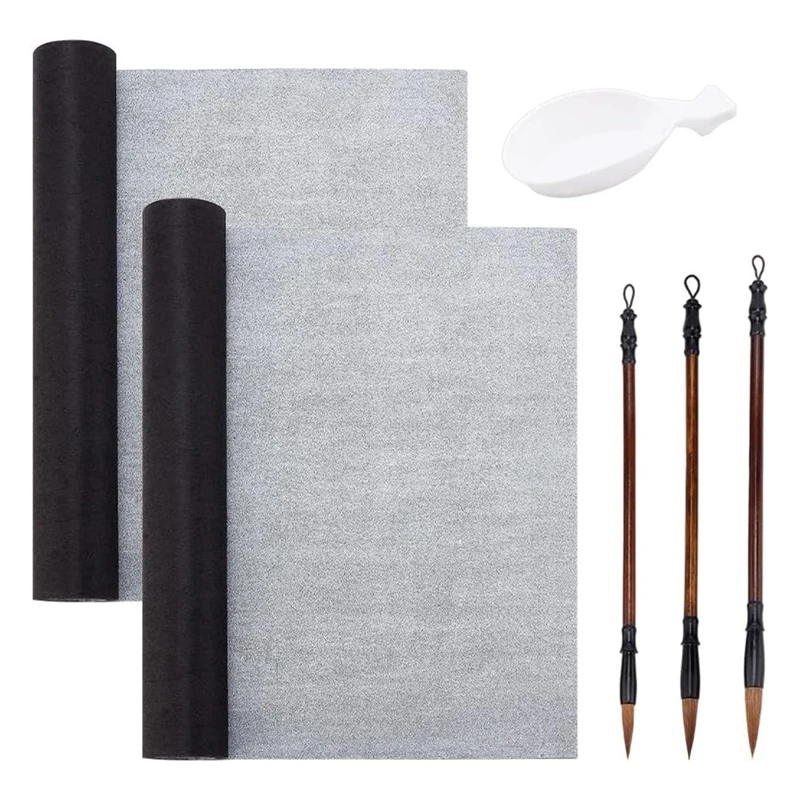 

6Pcs No Chinese Calligraphy Kits Reusable Writing Magic Water Cloth Paper Set For Students Beginners Practicing Chinese