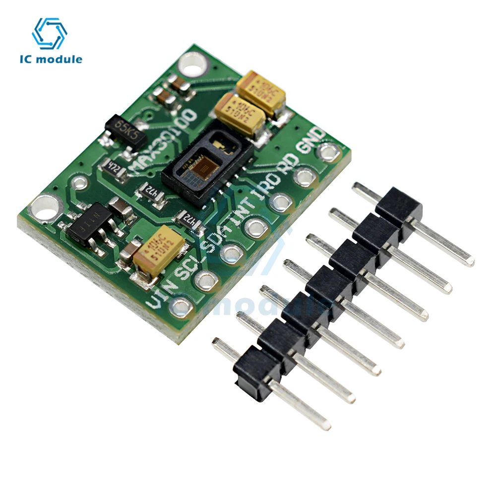 MAX30102 heart rate blood oxygen sensor module heart rate module green with pin header
