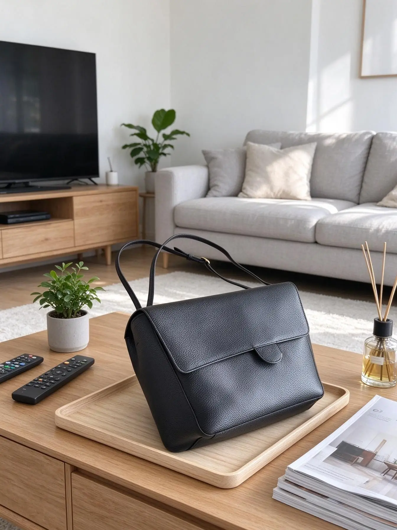 Women Minimalist Solid Leather Flap Shoulder Bag Classic Pebble Grain Adjustable Long Strap Daily Work Purse