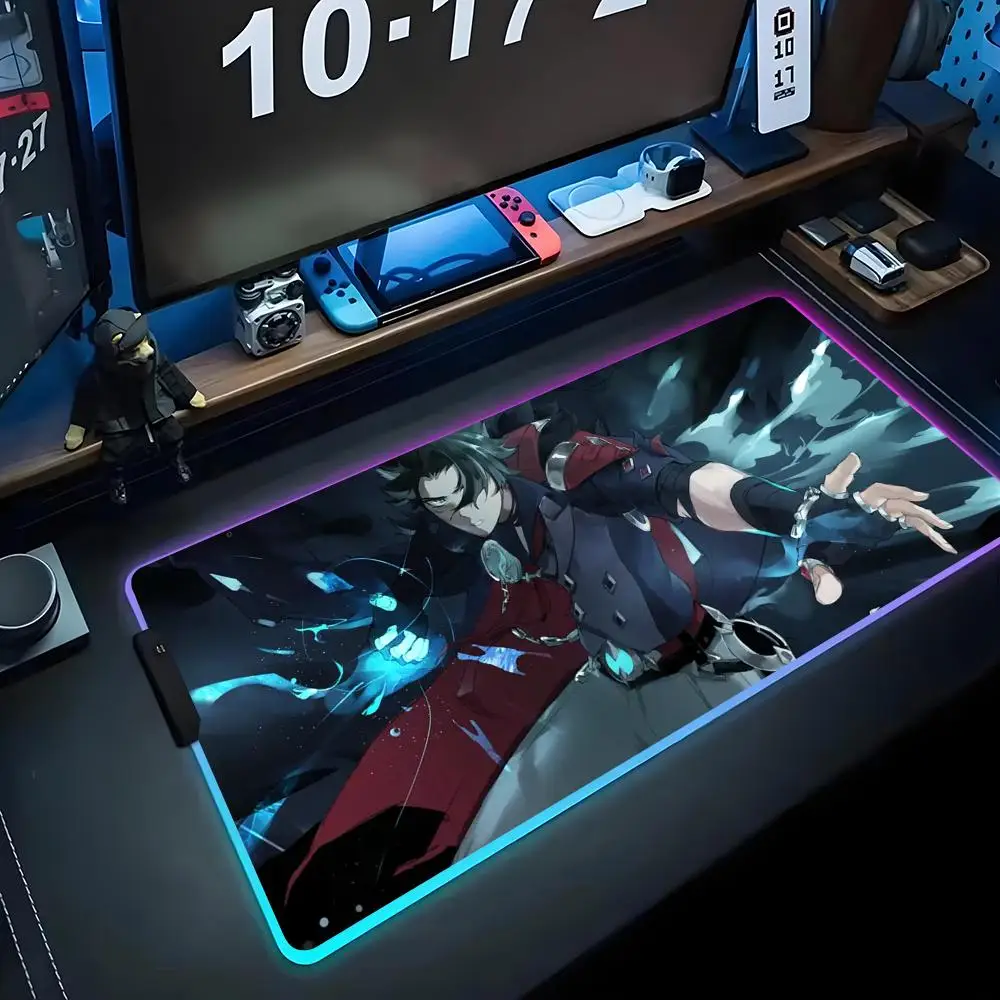 

Wriothesley Коврик для мыши RGB Игровой коврик для мыши Большой светодиодный коврик для ПК Настольный коврик Светящийся коврик для мыши Большие коврики для клавиатуры Настольный коврик с подсветкой
