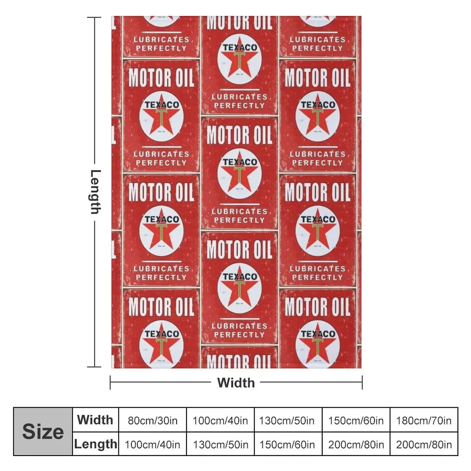 Texaco Motor Oil Vintage Throw Blanket Weighted Large wednesday blankets ands Blankets