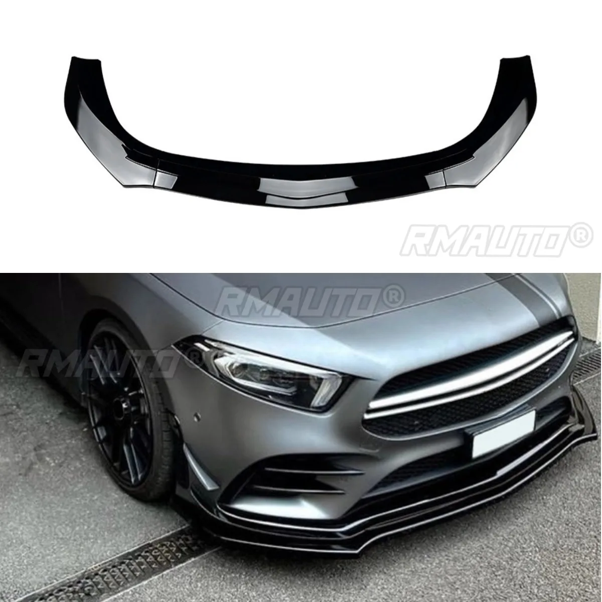 

For Benz A-Class W177 A180 A200 A35 AMG Car Front Bumper Lip For Benz A-Class W177 A180 A200 A35 AMG 2019-2022 Car Accessories