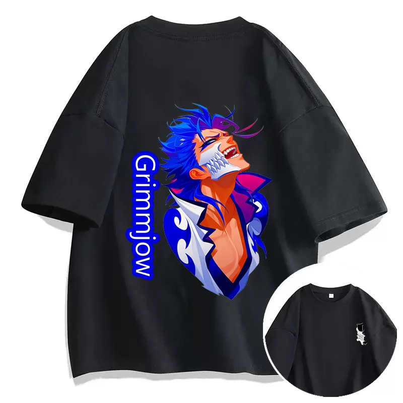 Anime BLEACH Grimmjow Print T Shirt Couple student street sports casual T-shirt