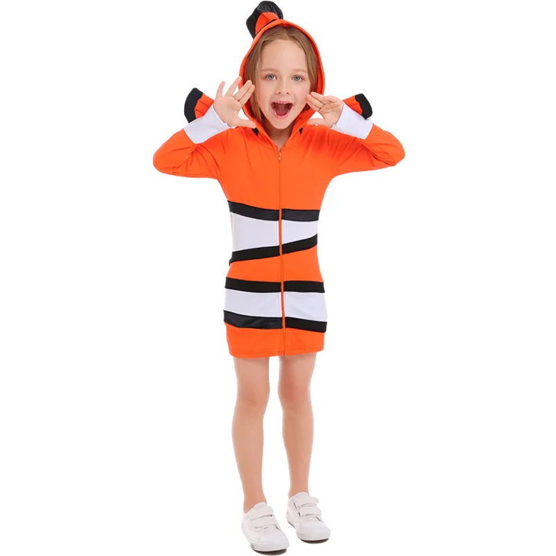 Finding Nemo Clownfish Cospaly Costume Kids Girl Adult Women Dress Animated Film Nemo Clothing Halloween Christmas Party