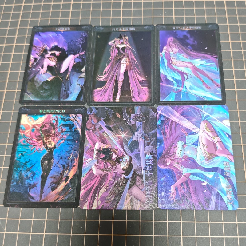 

6pcs/set Venus ACG Diy Self Control Collect Signature Trading Flash Card Anime Cartoon Gift