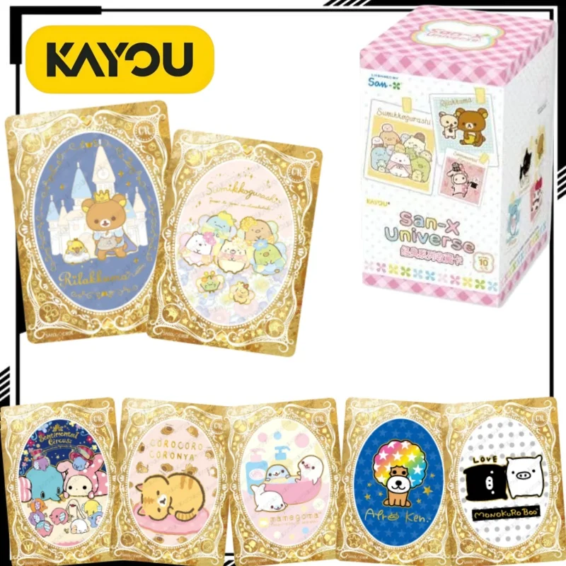 Официальные коллекционные карточки KAYOU San-X Universe: Мультяшные карточки Rilakkuma, классическая серия, аниме-мерч, праздничный подарок, модная игрушка
