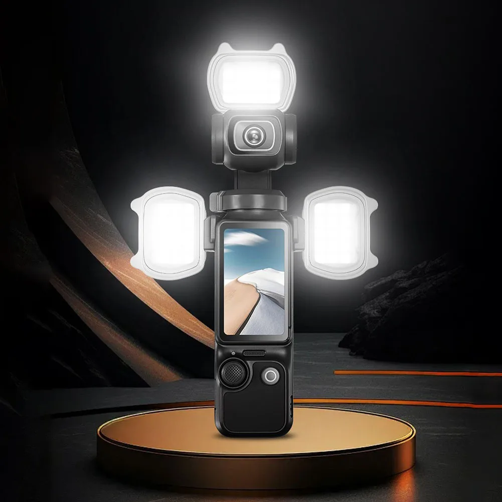 

1pc Camera LED Fill Light 9x8.1x3.8cm 9 Modes Portable Quick Charge Magnetic Fill Light For DJI For Pocket 3 Action Camera Parts