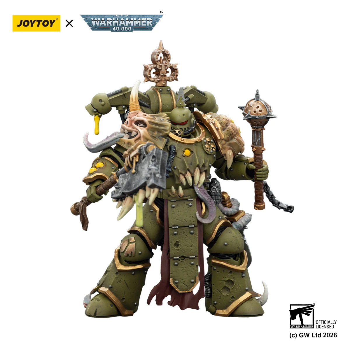 

Предзаказ: Фигурка JOYTOY Warhammer 40K Death Guard Plague Marine с топором Буботиком и ножом Плэйкнайф, масштаб 1/18