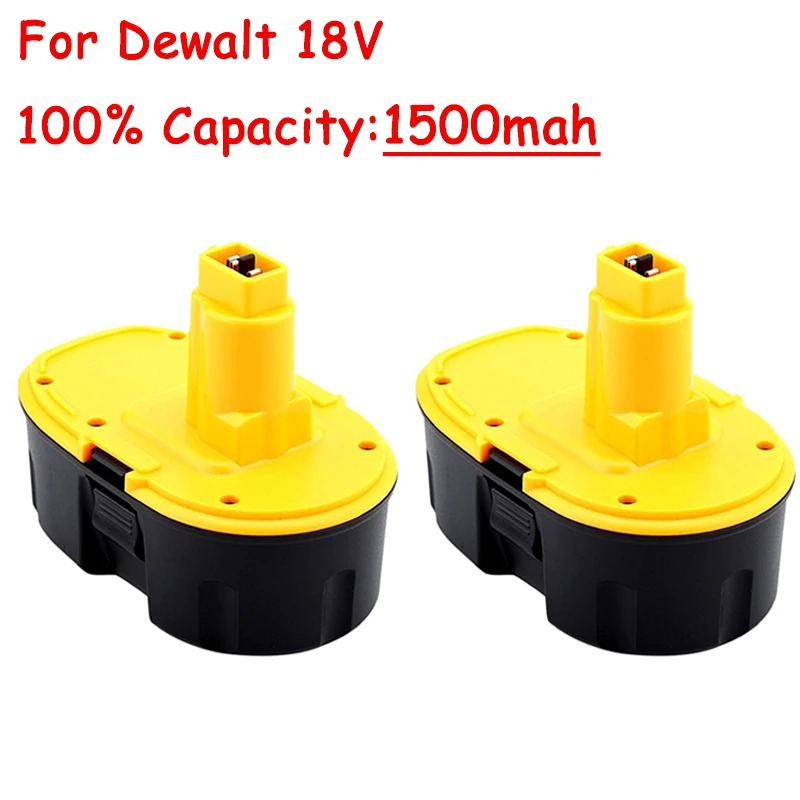 18V 100% 1500mAh NI-MH Power Tool Battery+Charger For Dewalt DC9096 DW9096 DE9039 DE9095 DW9098