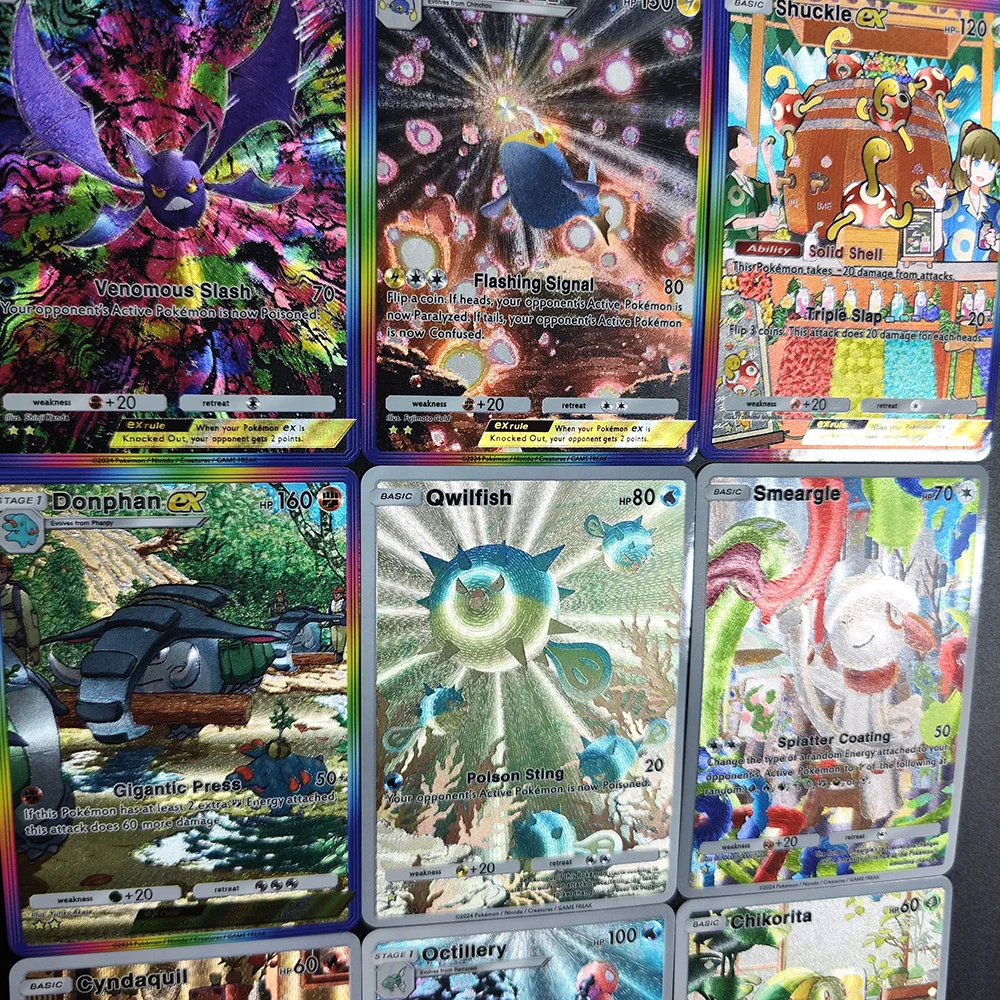 Cartão de Jogo DIY Pokémon TCG Pocket Card Sabedoria do Mar e do Céu Crobat Lanturn Shuckle Donphan Qwilfish EX 2-Star APP
