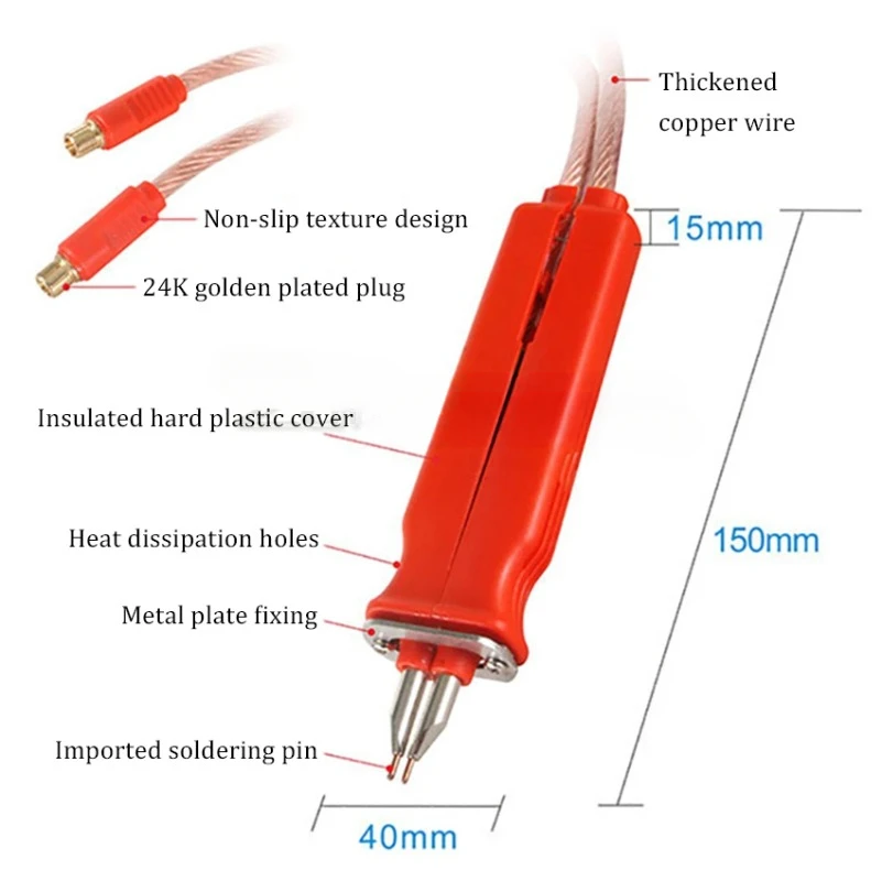 HB-70B Spot Solder Pen 18650 Battery Pack Mobile Spot Welding Pen For High Power Spot Welding Machine 709A 709AD 709AD+