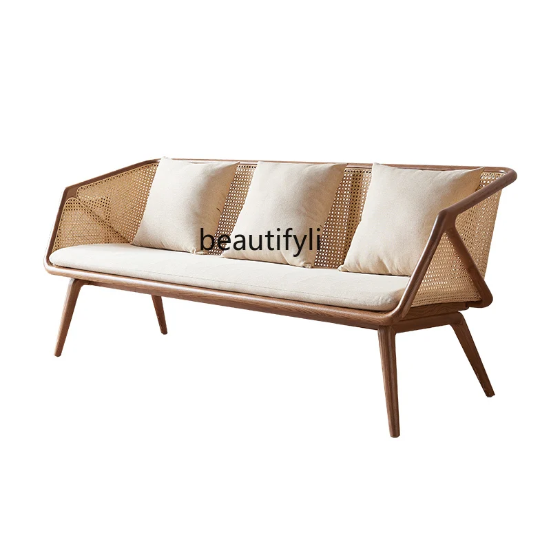 

Rattan Sofa Combination Bed & Breakfast Home Modern Minimalist Villa Recliner Rattan Chair Combination furniture