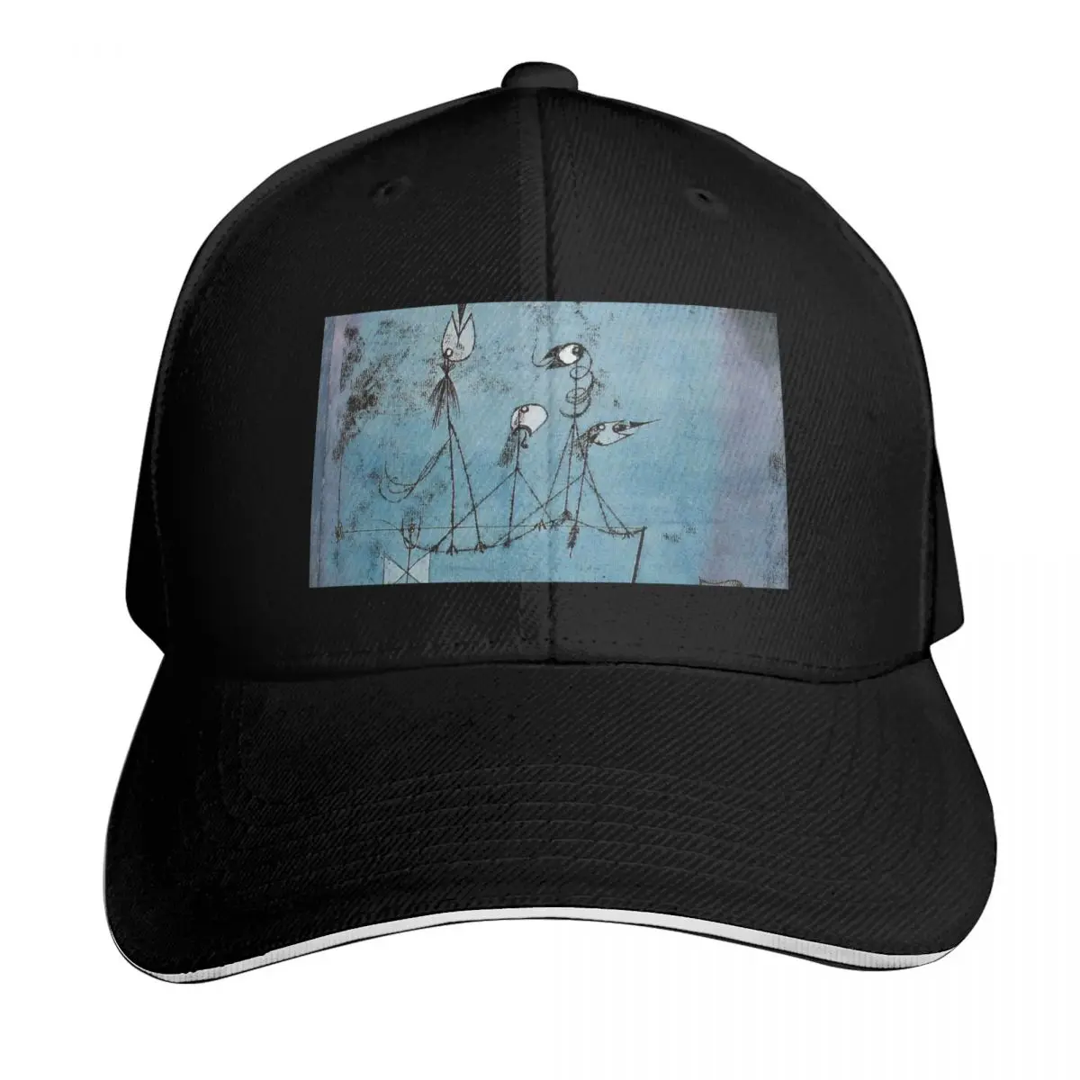 The Twittering Machine Paul Klee 1951 Baseball Cap Contrast Two Tone Brim Snapback Flat Bill Strapback Dad Hat