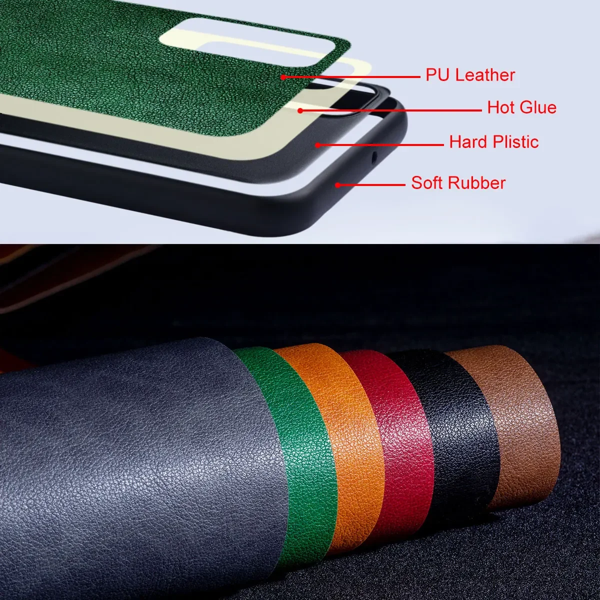 Premium Luxury leather Phone Case for Google Pixel 8 7 6 Pro 8A 7A 6A 5 5A 4A 4 XL 5G Retro Business Style Solid color cover