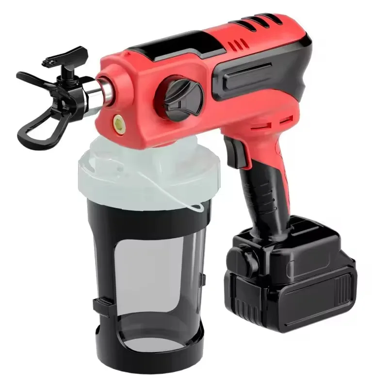 Hot Sale DIY 21v Lithium Battery Airless Spray Gun Paint Coating Latex Handheld Brushless Motor 3kg Lightweight Customizable