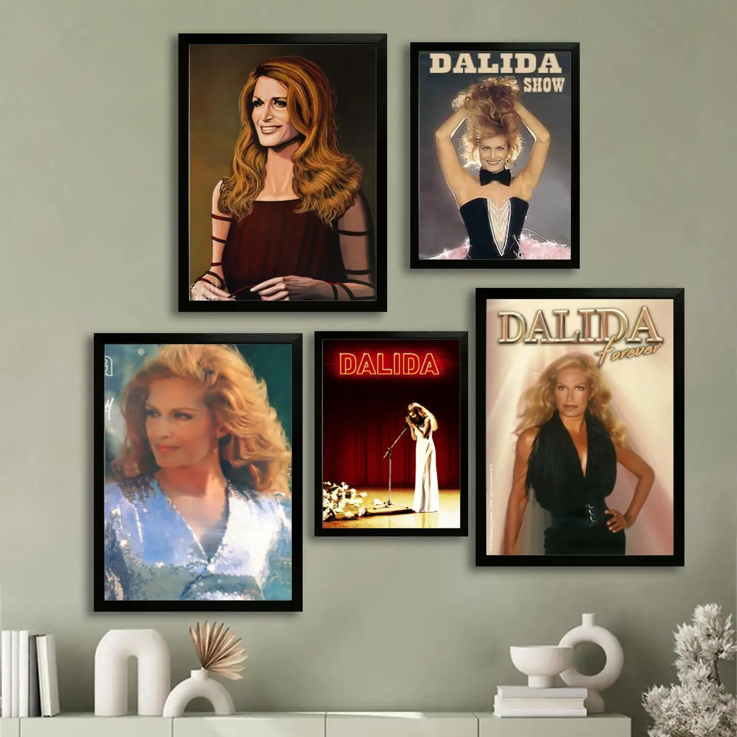 DALIDA Póster artístico en lienzo y arte de pared, impresión de imágenes, decoración moderna para dormitorio familiar, carteles, pintura decorativa