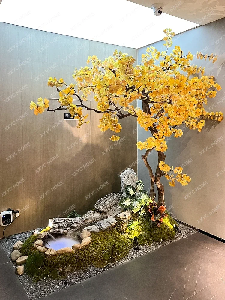 

Artificial Green Plant Fake Trees Show Window Decoration Landscape Indoor and Outdoor Simple Landscape Floor Large Ornaments